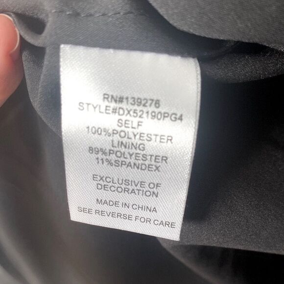 NWT Daniel Rainn Long Sleeve Floral Dress Plus 1X Sheer Overlay Dark Cottagecore - Picture 10 of 10